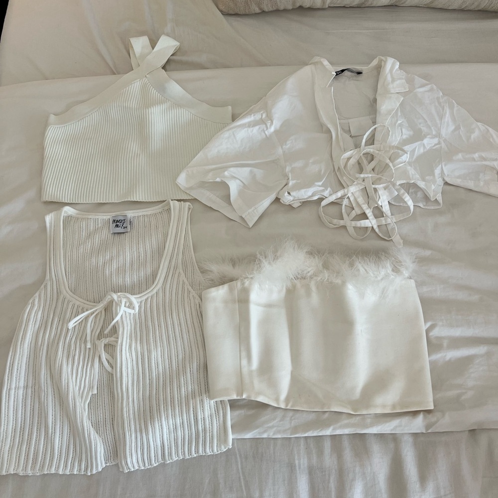 4 white shirts